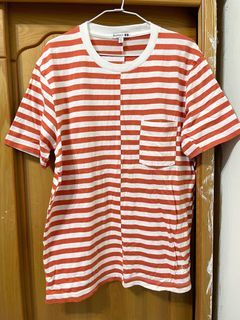 Uniqlo JW Anderson 拼接 條紋 口袋 t