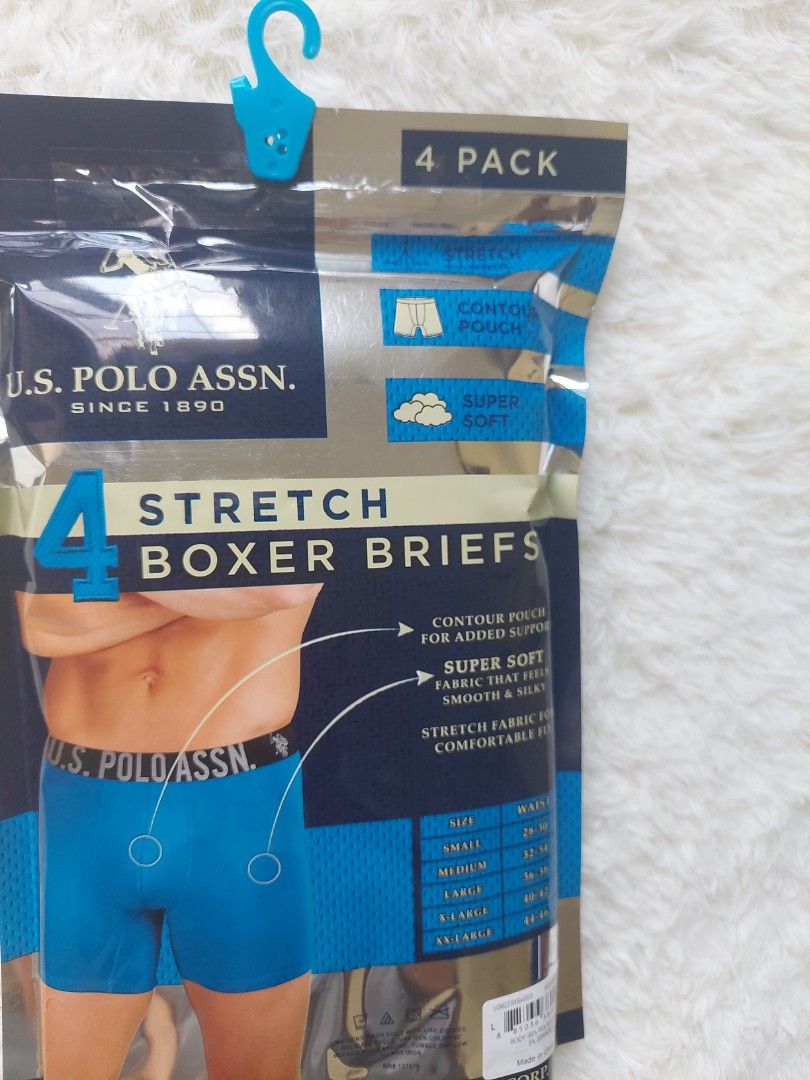 U.S. POLO ASSN. 4 Pack Stretch Boxer Briefs 