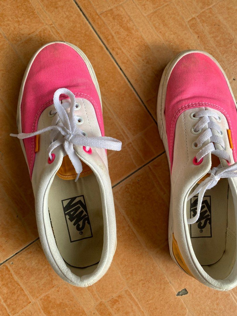 Vans Pink Orange Women s Fashion Footwear Sneakers on Carousell