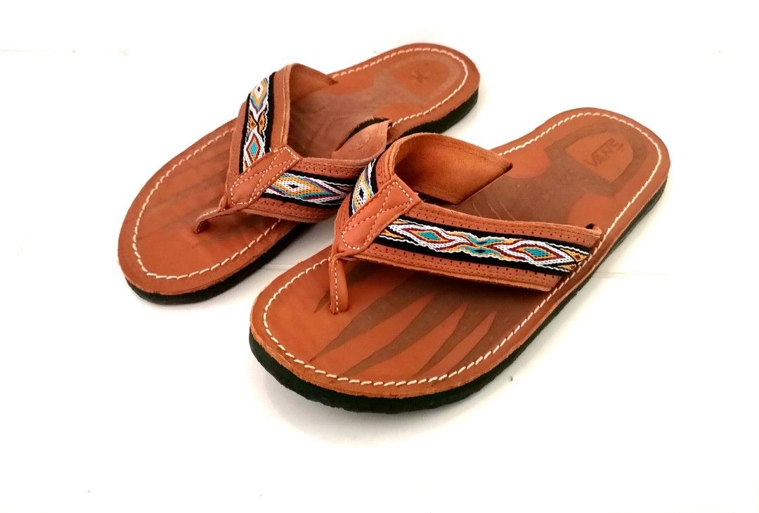 Vans leather flip sales flops