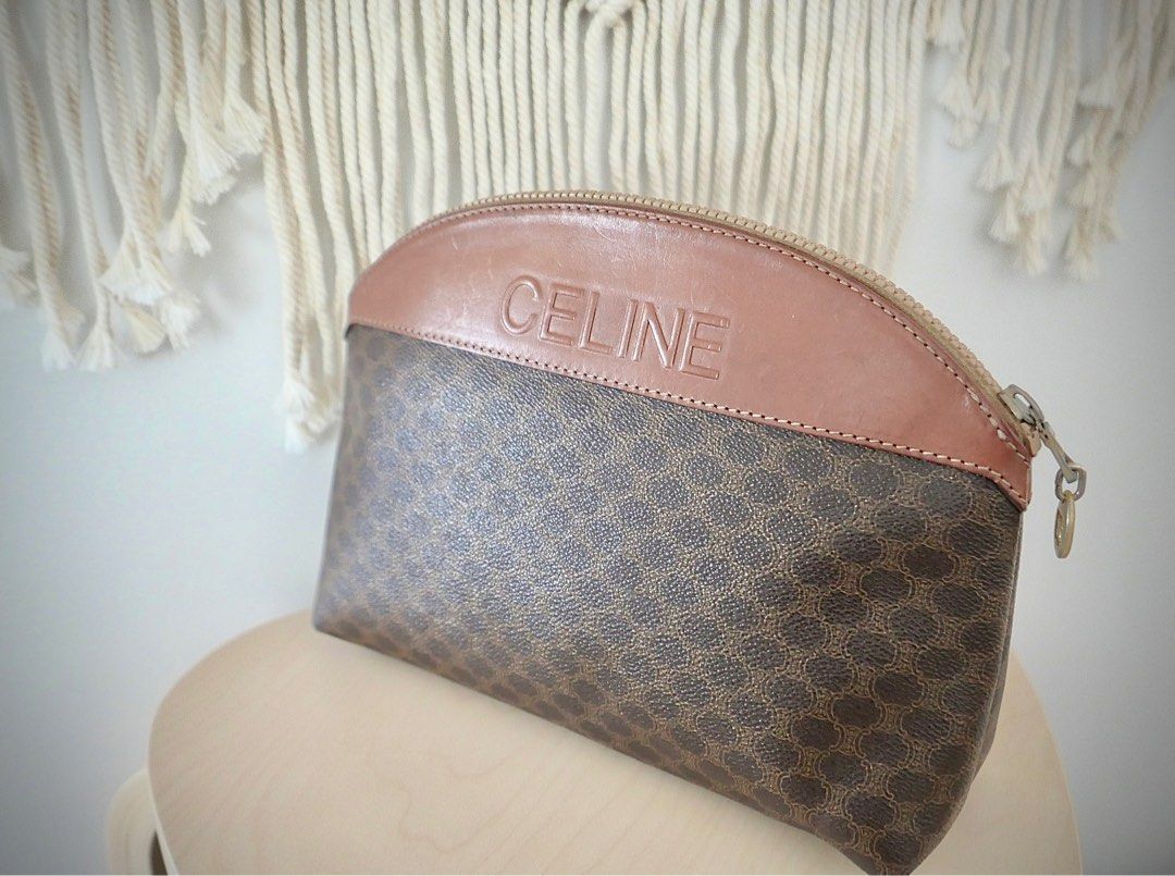 15 off New Year Sale Vintage Celine Macadam Monogram Cosmetic