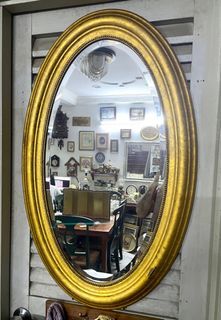 Vintage Gild Oval Mirror 58x93cms