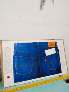 vintage "LEVI's 501 info-poster"/1970s era/Printed in the USA