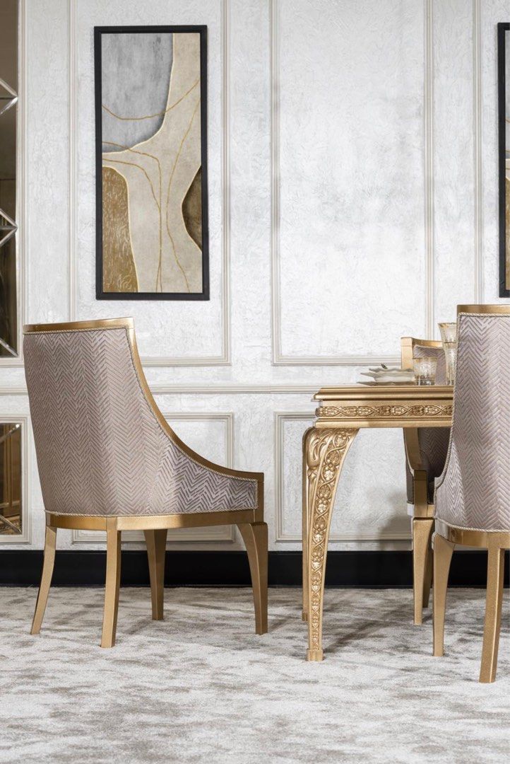 VITTORIA Modern French Dining Table & Chairs / Dining Set, Furniture