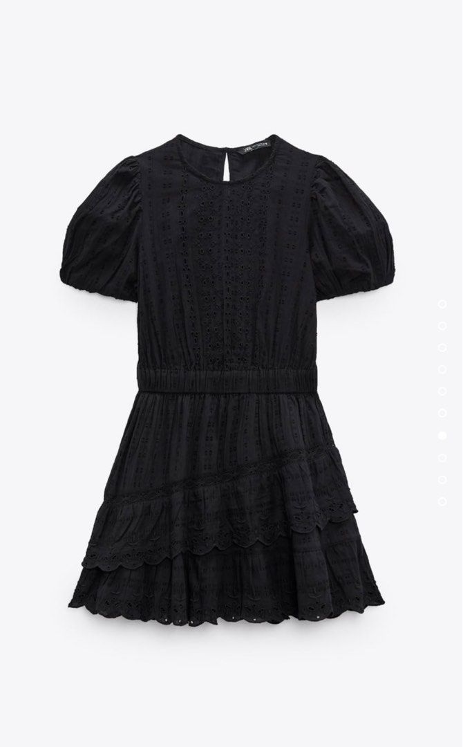 Embroidered lace hot sale dress zara