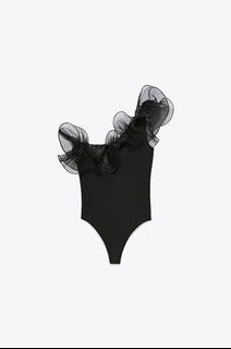 Zara Flutter Asymmetric Bodysuit