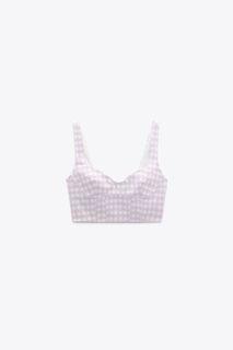 Zara Gigham Bustier Top
