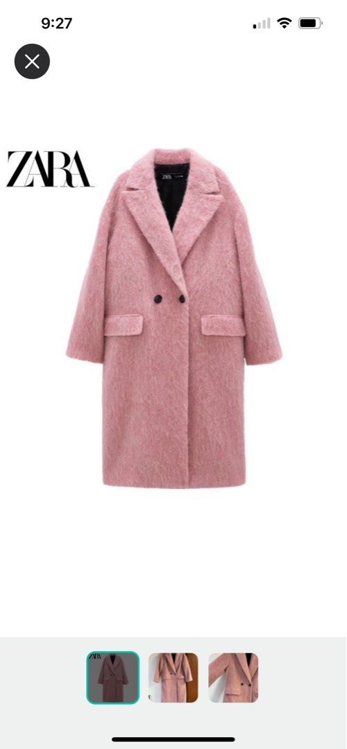 Zara Pink Long Coat, Women'S Fashion, Coats, Jackets And Outerwear On  Carousell
