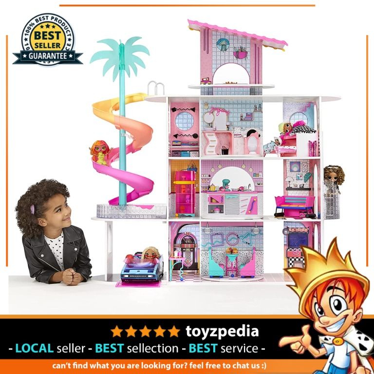 1.22metre LOL Surprise OMG House of Surprises New Real Wood Dollhouse with 85 Surprises