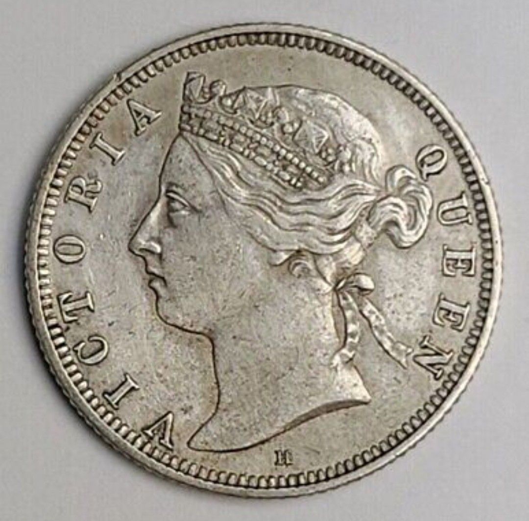 希少』1888年 - 0 香港 20セント ヴィクトリア女王 銀貨 興趣及遊戲