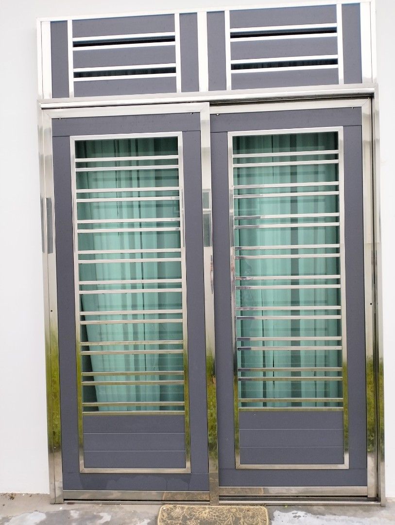 2 Door Grill Gate SUS 304 aluminium NEGOTIABLE, Furniture & Home