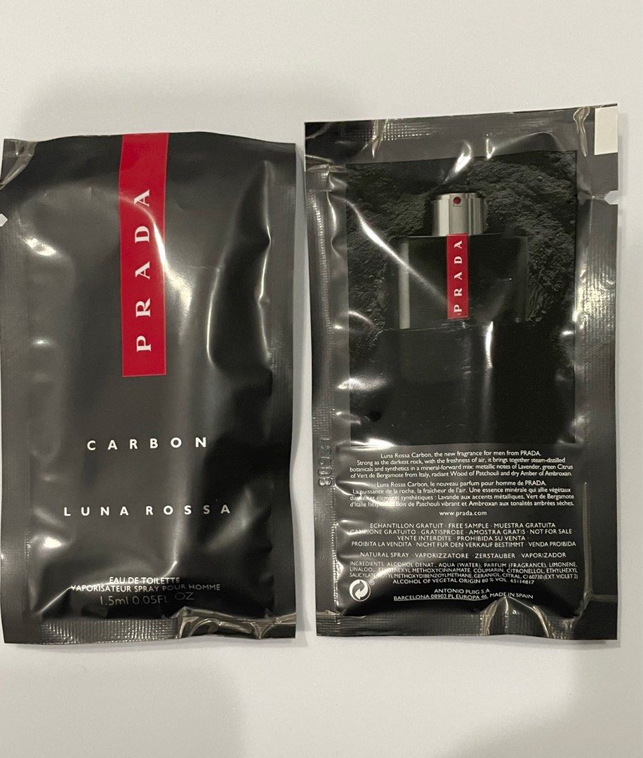 2for$10. Prada Luna Rossa Carbon Perfume Samples, Beauty & Personal Care,  Fragrance & Deodorants on Carousell