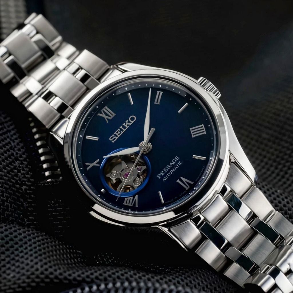 100 Seiko Presage SSA411 SSA411J SSA411J1 Made in Japan Blue Dress watch