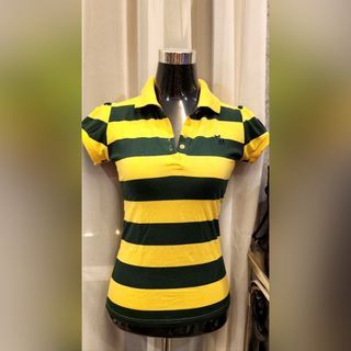 Abercrombie & Fitch striped puff sleeve shirt