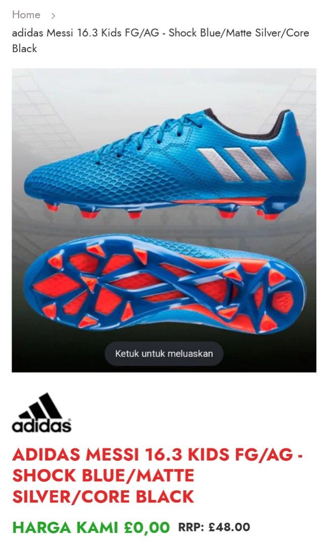 Harga sepatu adidas messi top