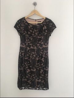 Adrianna Papell Beaded Dress Pesta Branded Size 6 Ori US Bodycon Dress Party Dress