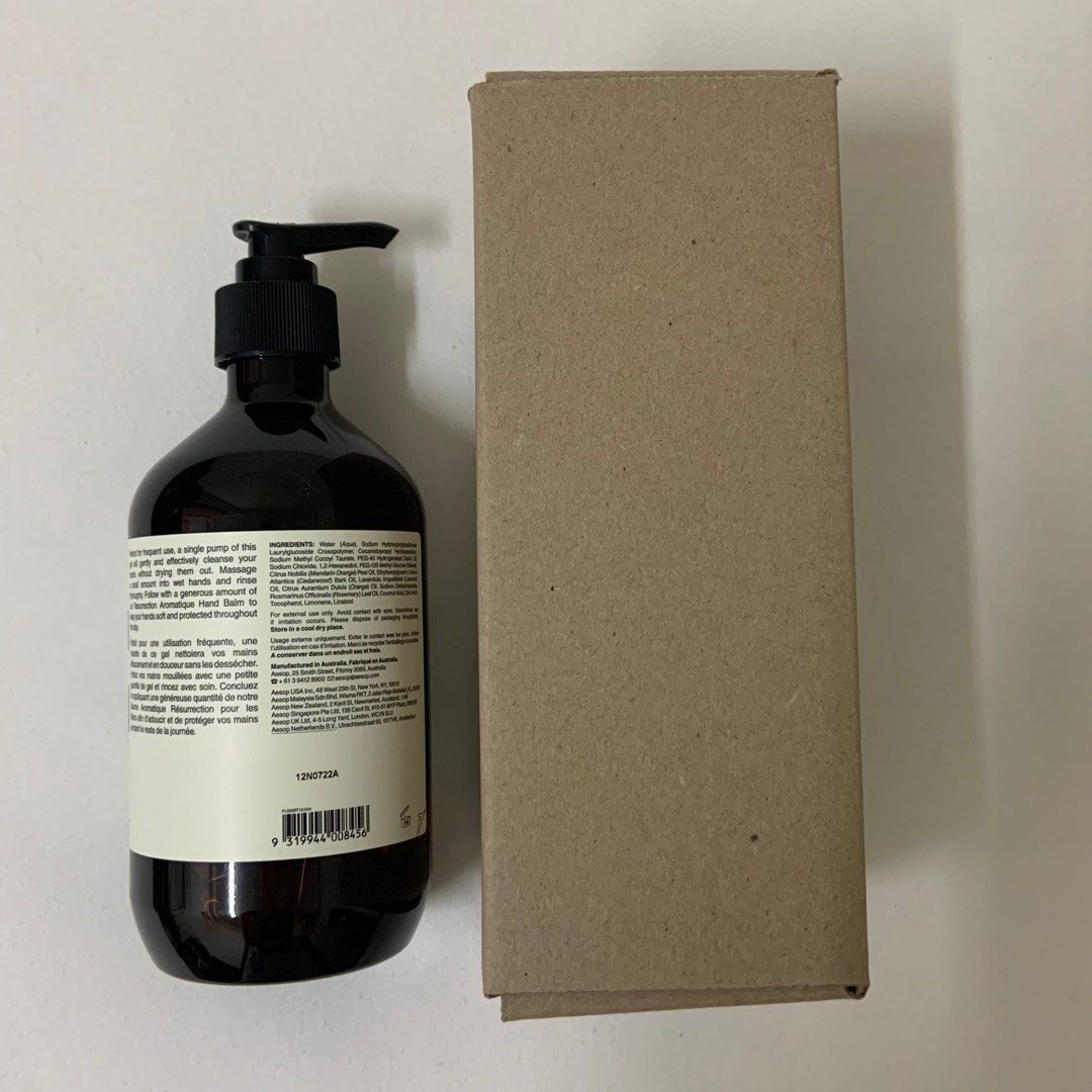 Aesop Resurrection Aromatique Hand Wash, Beauty & Personal Care, Hands ...