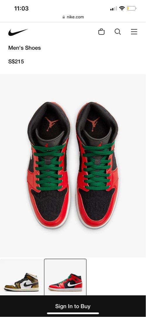 Air Jordan 1 Mid SE Malachite red white black Christmas