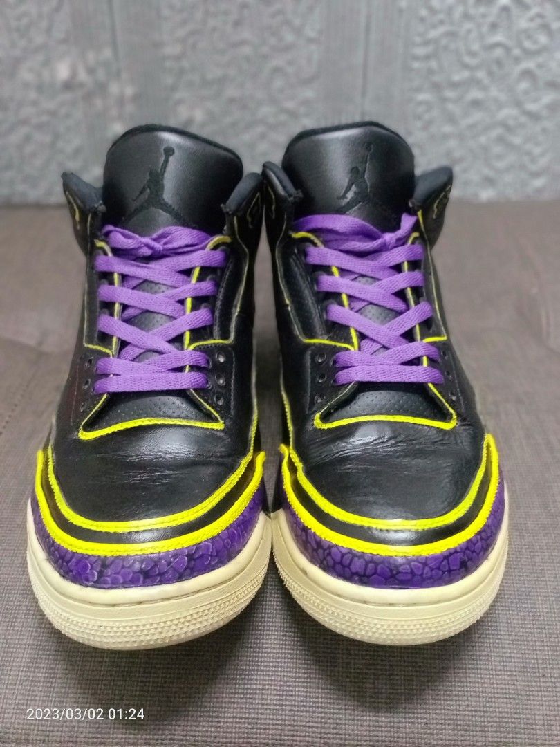 Air Jordan 3 Mamba Lakers Men s Fashion Footwear Sneakers on