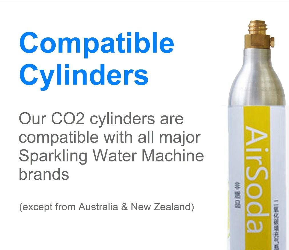 全網最平💯 Air soda co2 60L cylinder soda maker 梳打水 氣泡水 樽 360g 二氧化碳氣樽 airsoda 家用梳打水機氣瓶 sparkling water soda water bottle sodastream Philips GoZero Nex Aarke Yoco christmas party （分類：其他食物及飲料）位於 Hong Kong。 由 cherrie8000 提交（商品編號 1218271322，圖片 1）。簡介： 一支360g二氧化碳氣樽 做到 40-50瓶1000ml梳打水 通用款適合其他牌子梳打水機, 除了澳洲和新西蘭機，圖三是氣瓶的樣子，麻煩參考圖4自行查看清楚是否合用。為保障各位買家，貨物出門，恕不退換！ 採用食品級PE低溫防爆瓶，並以自動按鍵洩壓設計，保障開瓶時瓶內壓力平衡， 只需輕輕按壓打氣，短短3秒鐘，即可將清水變成梳打水，安全又容易操作。 只須三秒就可以由清水變成梳打水, 唔需要用電，輕輕咁按壓打氣三秒鐘