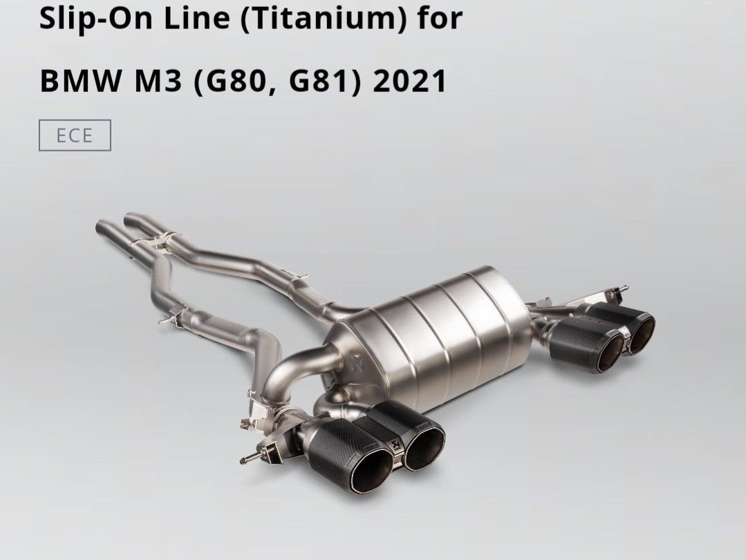 BMW M3 M4 G80 G82 Akrapovic exhaust, Car Accessories, Accessories on ...