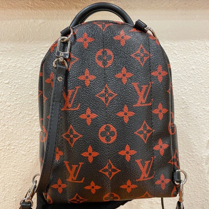 Louis Vuitton Backpack Palm Springs Monogram Infrarouge Mini Black Red,  Luxury, Bags & Wallets on Carousell