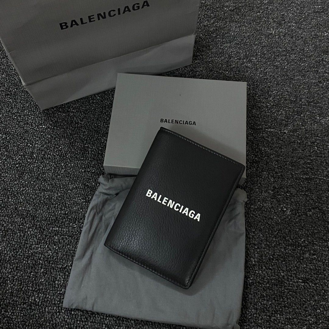 Balenciaga Black Leather Classic Logo Wallet on Chain Gold Chain 46ba6   Bagriculture