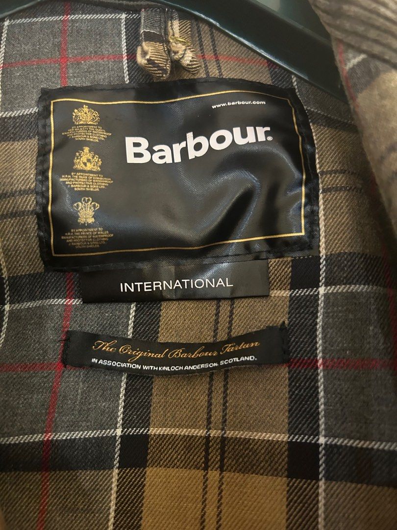 Barbour International Wax Jacket黑色油布騎士外套, 他的時尚, 外套及