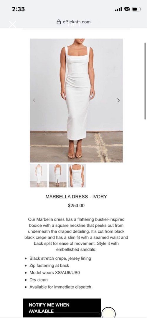 White dress au top