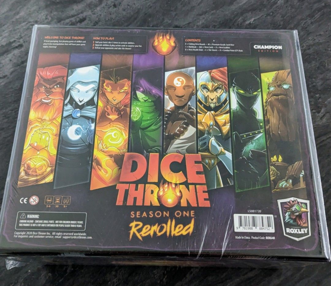 BNIS Dice Throne Season 1 Rerolled, Hobbies & Toys, Toys & Games on