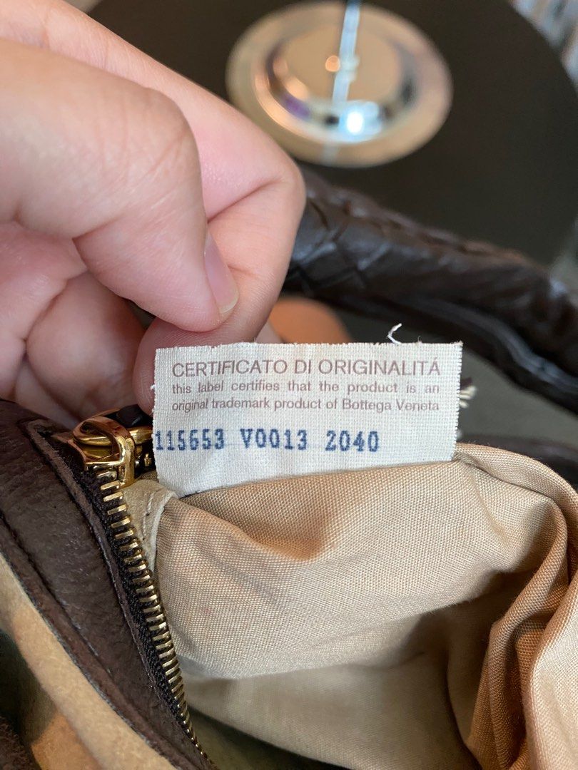 Bottega veneta 2025 authenticity label