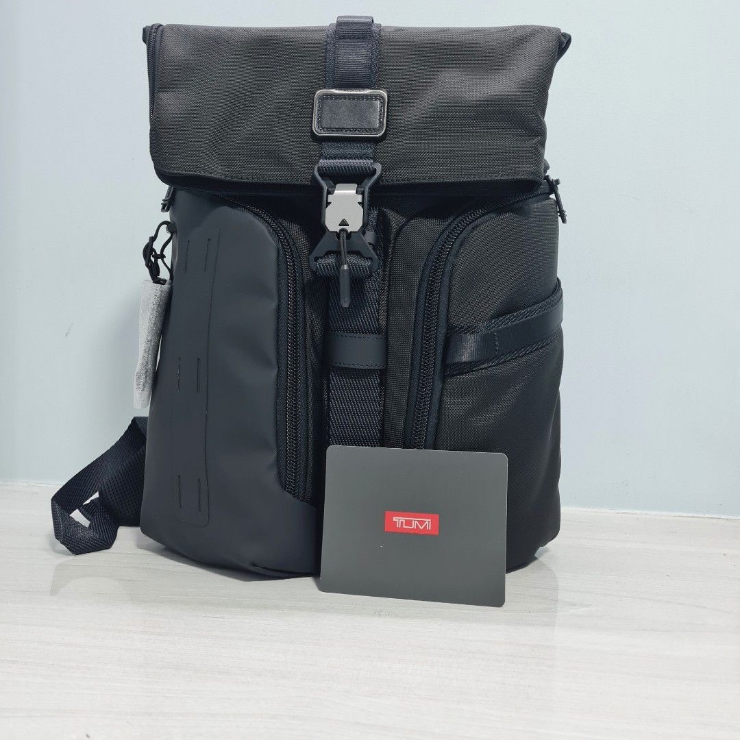 Brand New Tumi Alpha Bravo Logistics Flap backpack, Men's Fashion, Bags ...