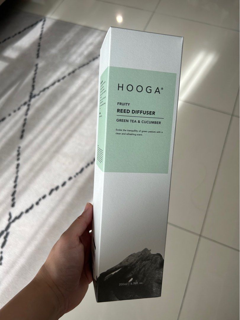 Brand new unopened Hooga Green Tea & Cucumber Reed Diffuser, Furniture