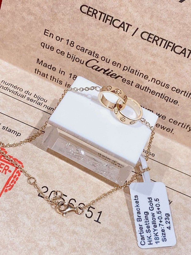 Cartier love bracelet Yg Hk Setting Women s Fashion Jewelry Organizers Bracelets on Carousell