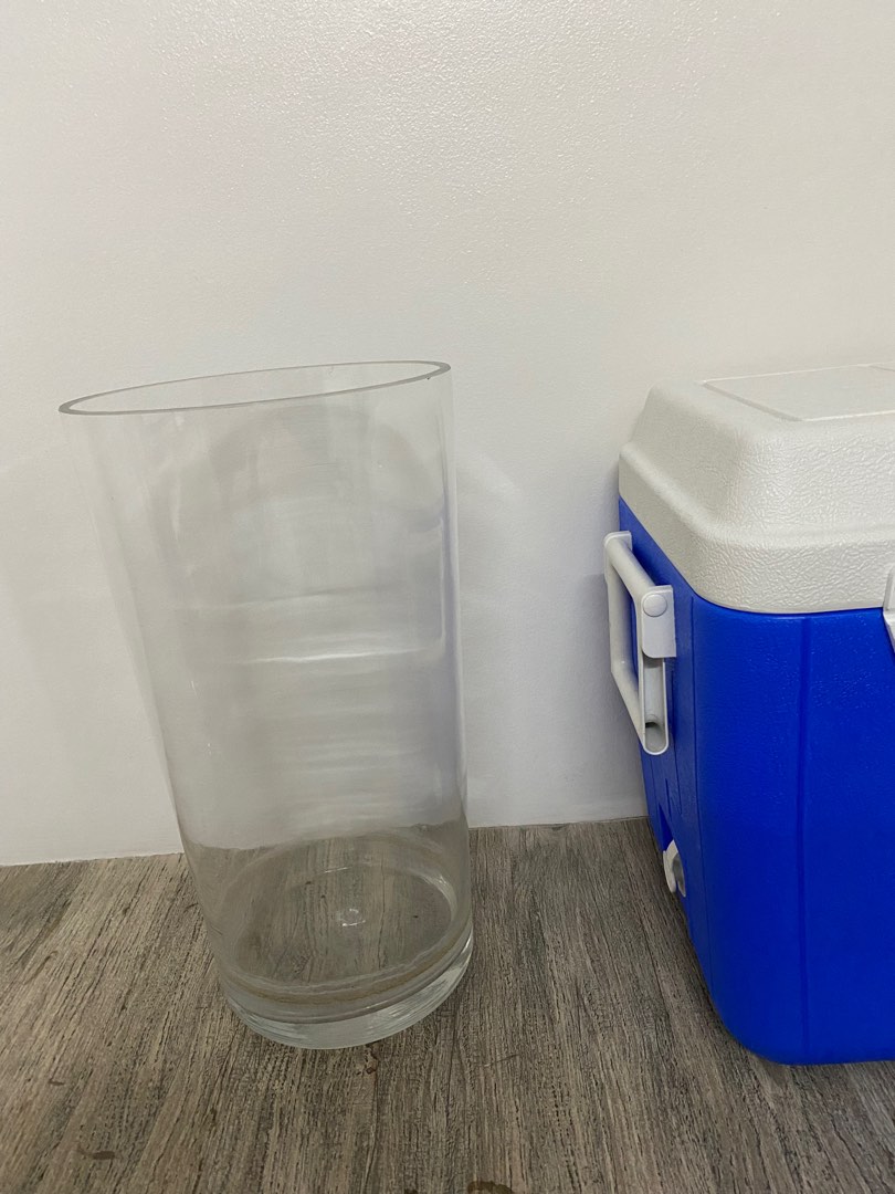Circle Glass Big Vase on Carousell