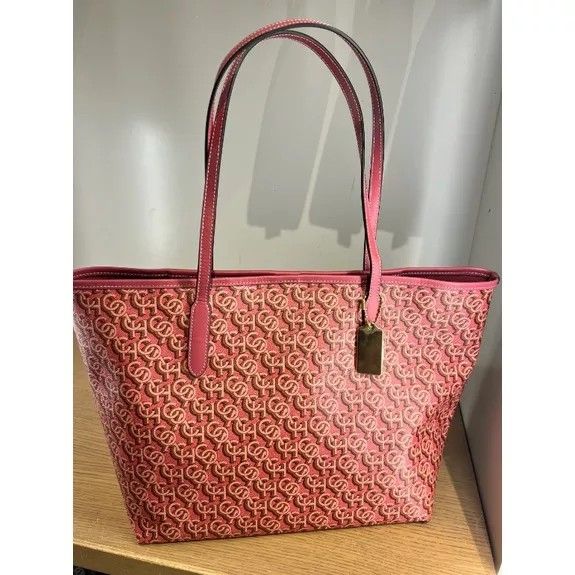 Coach CF342 City Tote With Coach Monogram Print IN Chalk 