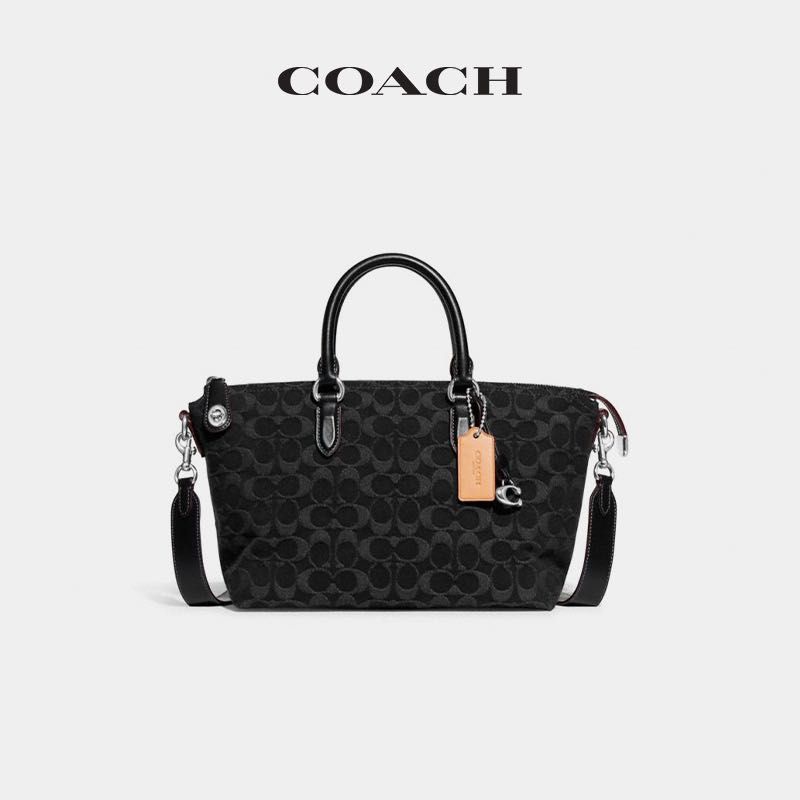 Coach denim tote bag handbag, Luxury, Bags & Wallets on Carousell