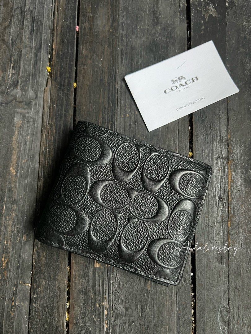 Coach wallet embossed sales