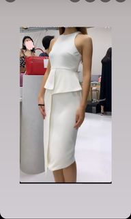 COLLATE The Label White classy dress formal wear