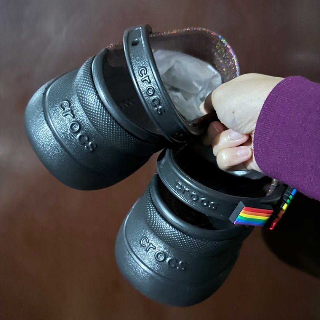 Crocs Bae Glitter Translucent US6, Women's Fashion, Footwear, Heels on