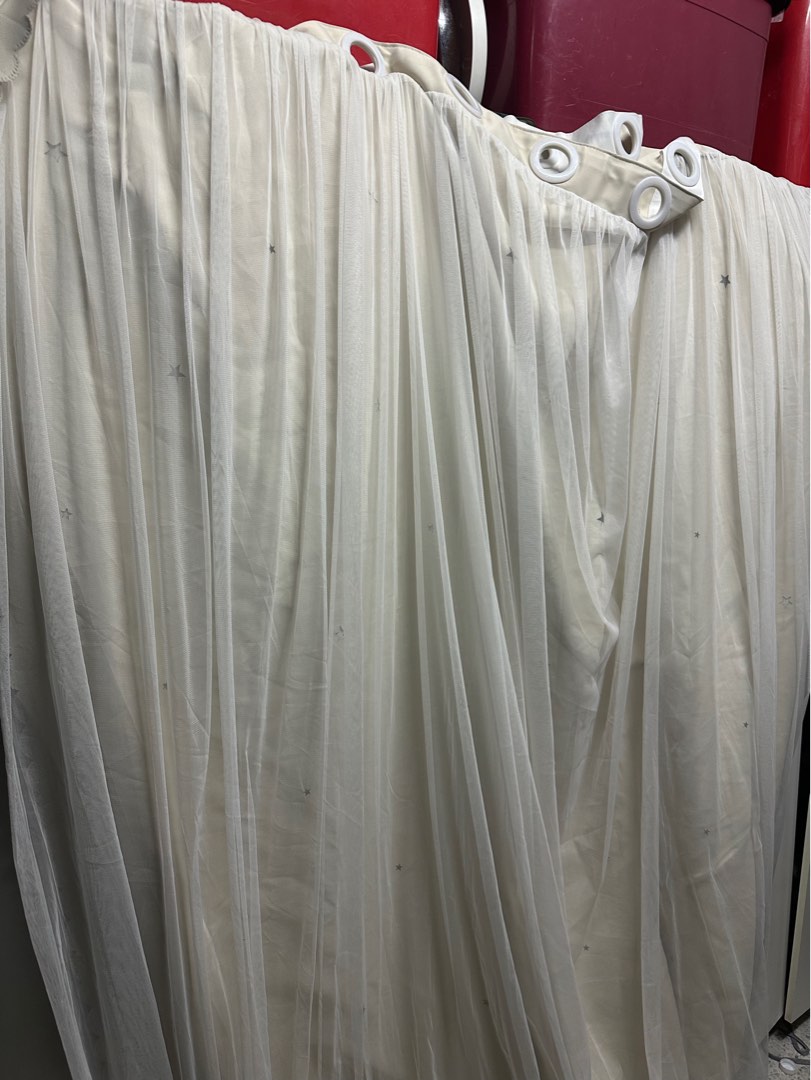 Curtains,langsir sliding door jenis ring, Furniture & Home Living, Home