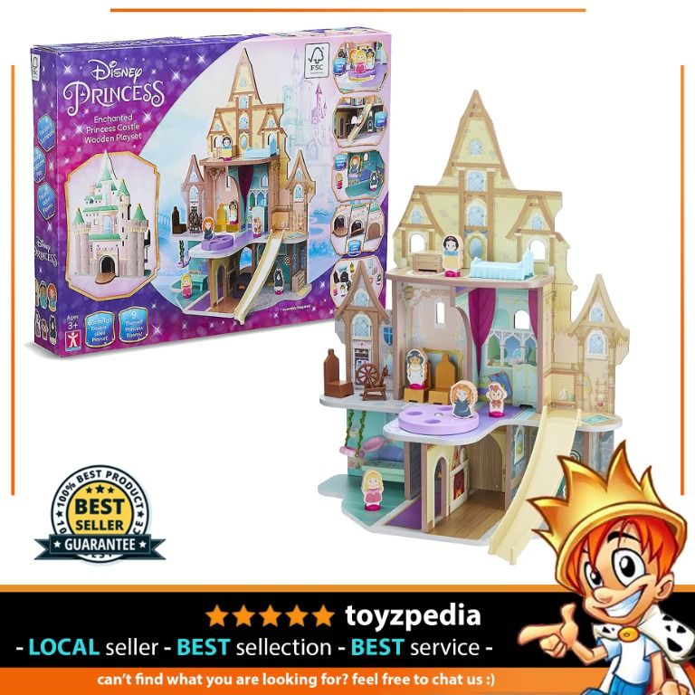 Disney Princess Enchanted Princess Castle Wooden PLAYSET, Hobbies