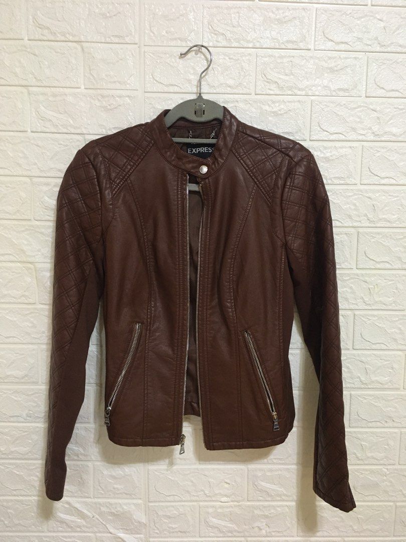 Express womens leather jacket hotsell