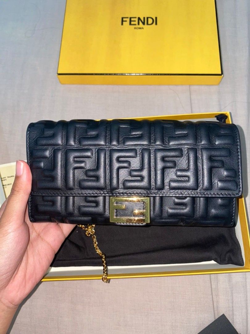 Fendi baguette continental leather wallet shop