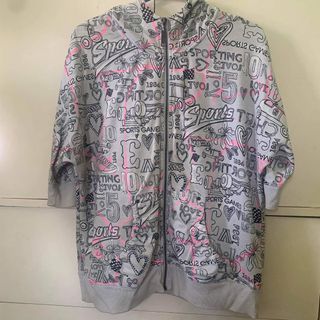 FOX Gray and Pink Hoodie
