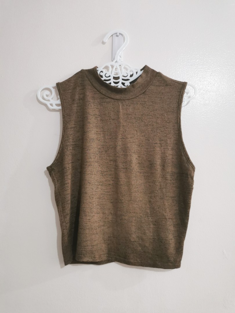 Gaby Brown Cropped Top on Carousell