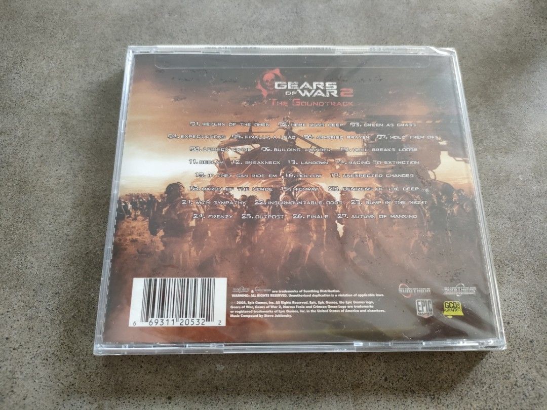 Gears of War 2 Original Game Soundtrack OST, Hobbies & Toys, Music