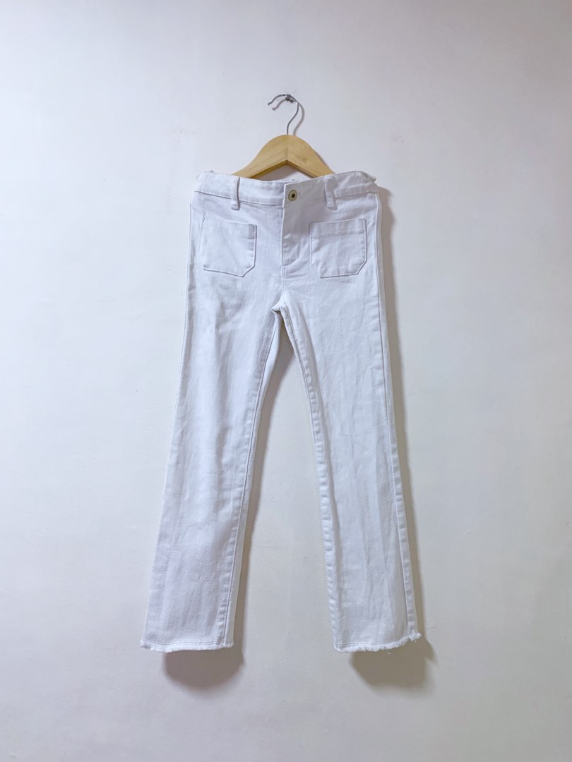 girls white pants (stretch), Babies & Kids, Babies & Kids Fashion on
