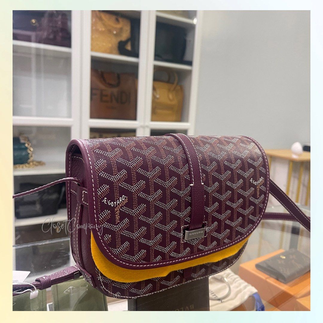 Goyard Belvedere MM Bag-Bordeaux, Luxury, Bags & Wallets on Carousell