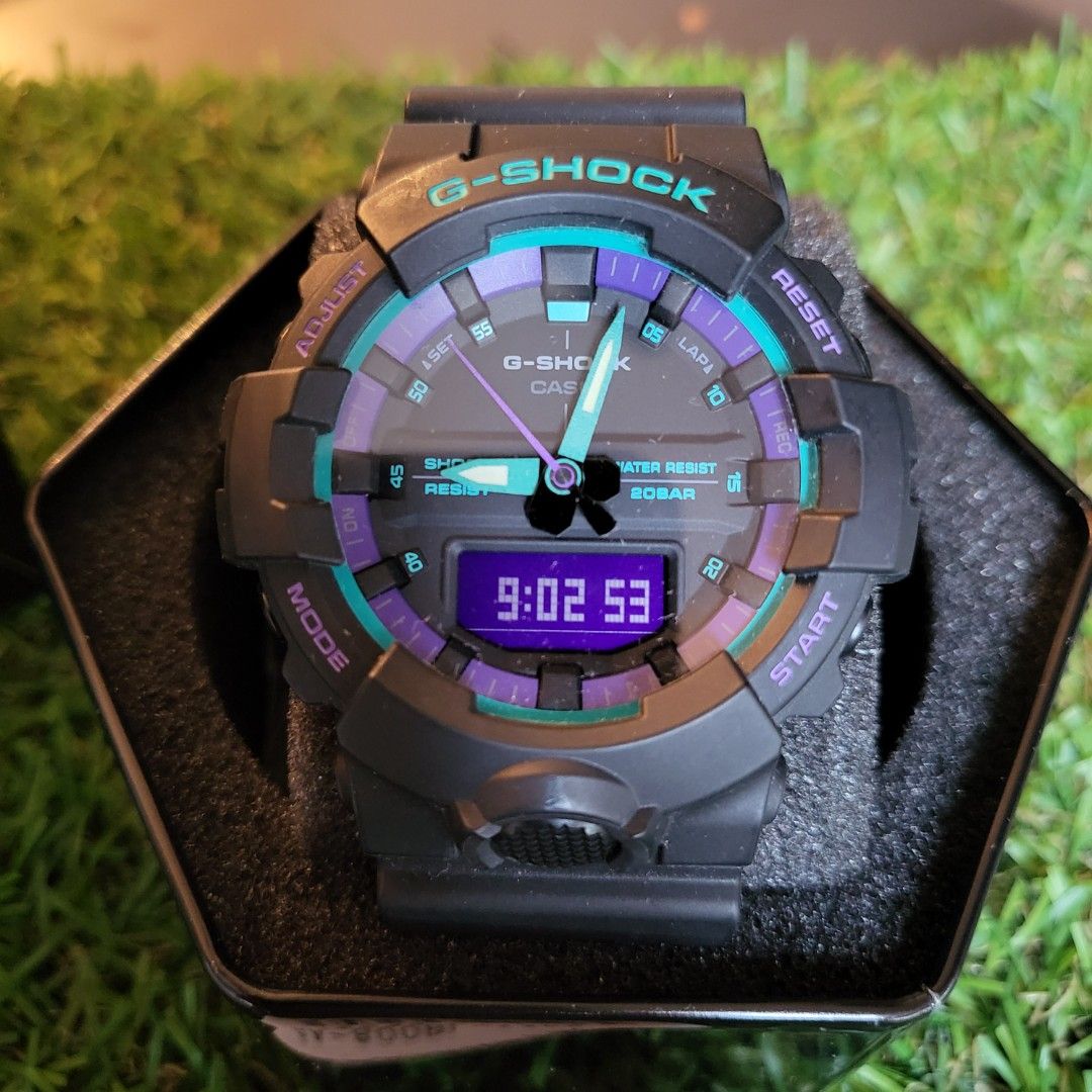 G Shock GA 800BL 1ADR black purple green
